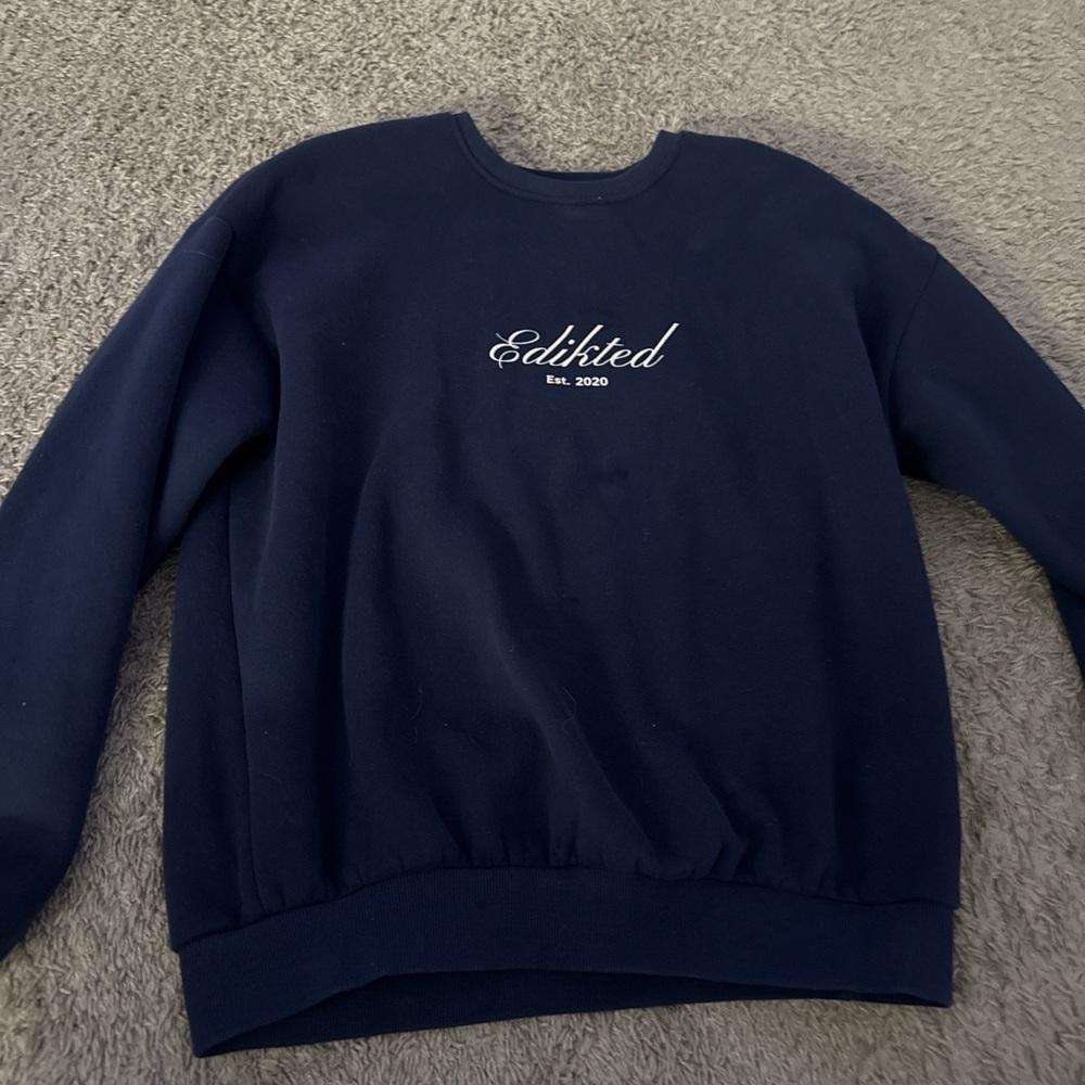 PacSun Edikted Navy Blue Sweatshirt